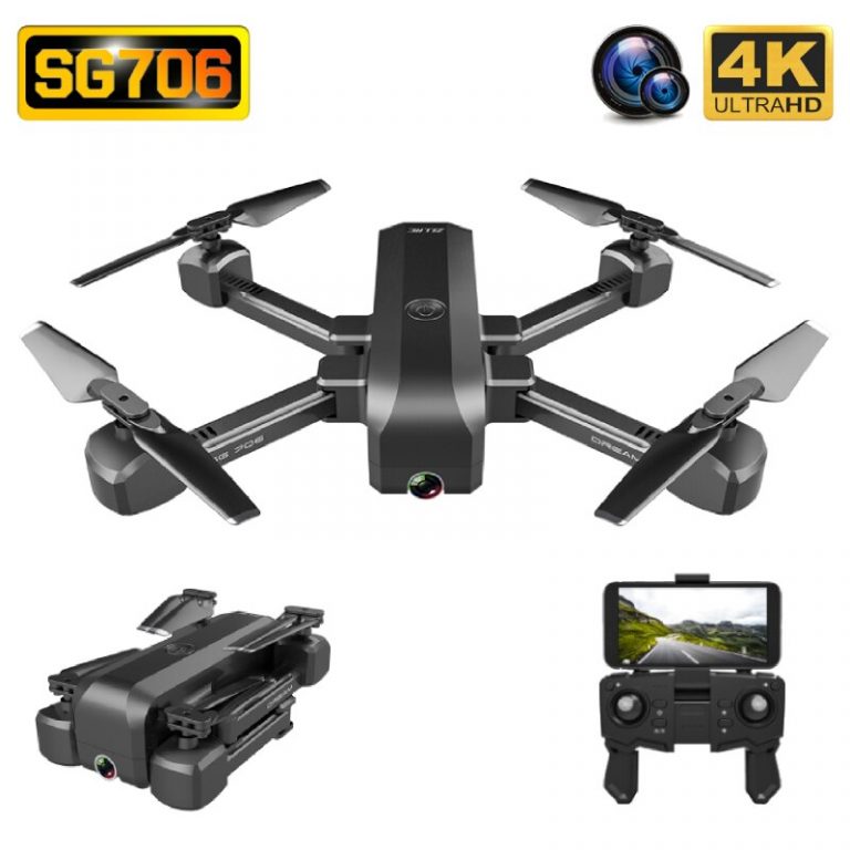 SG706 Drone 4K HD Wide Angle Dual Camera WIFI FPV Foldable Optical Flow Selfie Drones Professional 15Min Follow Me RC Quadcopter
