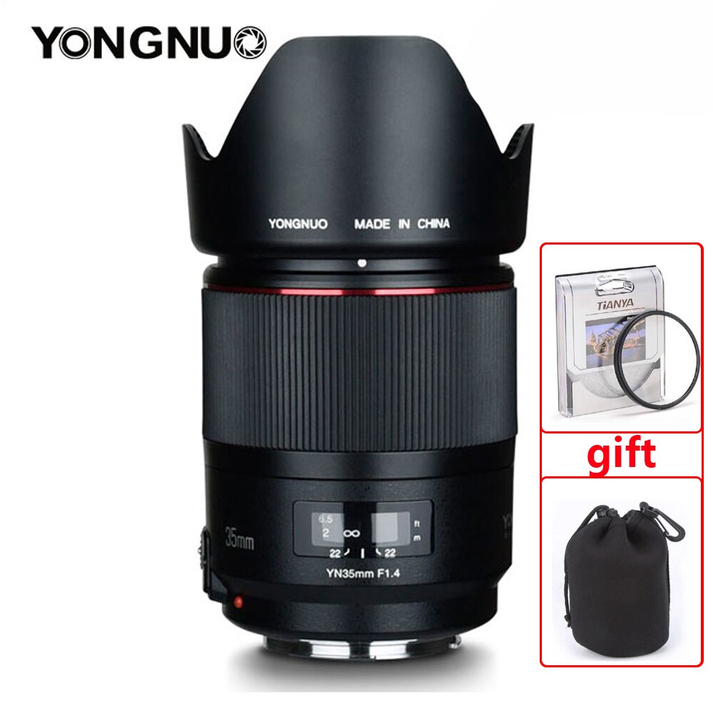YONGNUO YN35MM F1.4 Wide Angle Lens for Canon Bright Aperture Prime DSLR Camera Lenses for Canon 600D 60D 5DII 5D 500D 400D lens