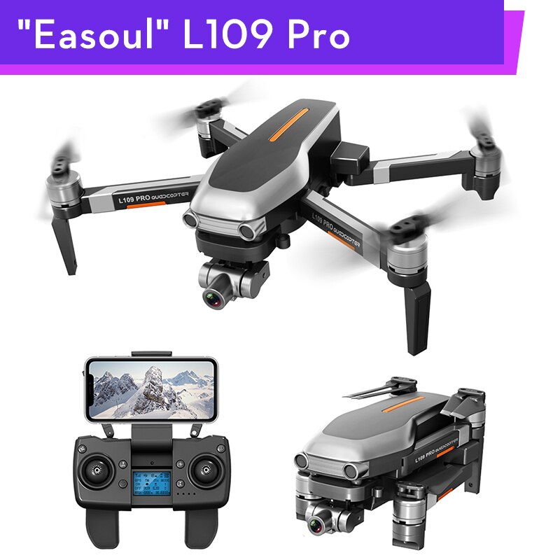 Easoul L109 L109Pro RC Drone HD 4K Camera 2AXIS Gimbal GPS 5G FPV 1.2km 25min Flight Brushless Motor RC Quadcopter Helicopter