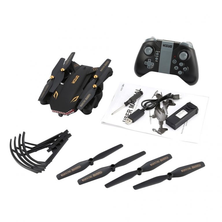 RC Drone XS809S VISUO WiFi FPV Wide Angle 720P Camera Altitude Hold Foldable Headless Mode One Key Return Quadcopter CW CCW 1 Wide Angle 720P Camera Altitude Hold Foldable Headless Mode