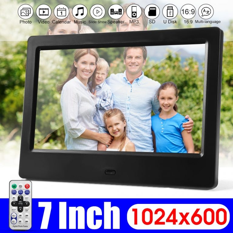 7 inch Screen Digital Photo Frames HD LED Backlight 1024*600 Full Function Picture Music Video Movie Electronic Album Gift 1 7 inch Screen Digital Photo Frames HD LED Backlight 1024*600