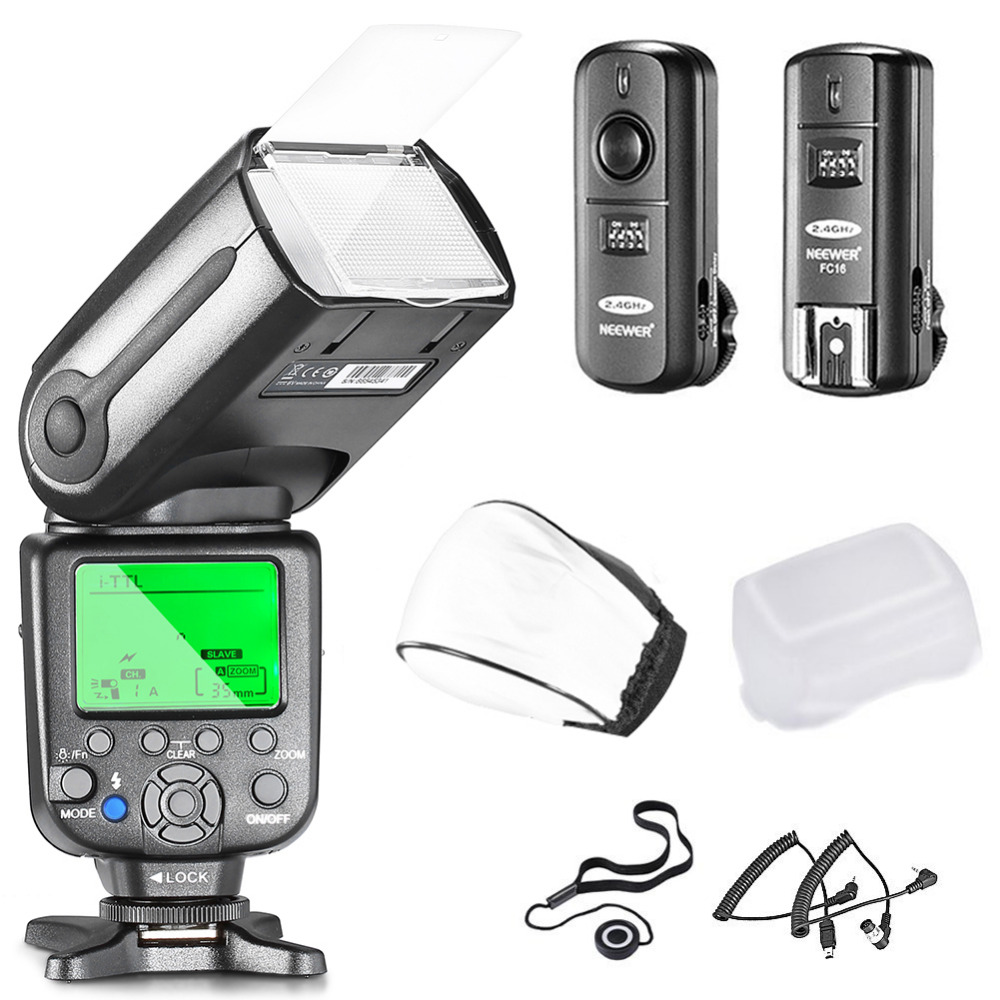 Neewer® NW565EX Professional I-TTL Slave Flash Speedlite Kit for Nikon DSLR Cameras- Includes: Neewer Auto-Focus Flash+2.4G