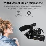 Andoer 4K Ultra HD Handheld Camcorder with 18X Zoom and 3.0" IPS Touchscreen for Family Events and Travel Vlogging