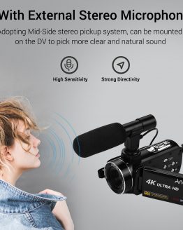 Andoer 4K Ultra HD Handheld DV Professional Digital Video Camera CMOS Sensor Camcorder 3.0 Inch IPS Monitor Burst Shooting