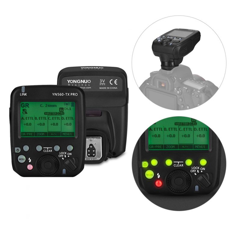 On-camera Flash Trigger Wireless Transmitter for Canon DSLR