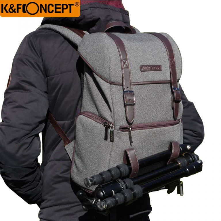 K&F Concept DSLR Camera Backpack Multifunctional Waterproof Nylon Bag with 24L Capacity for 14" Laptop,Camera, Tripod,Lenses and