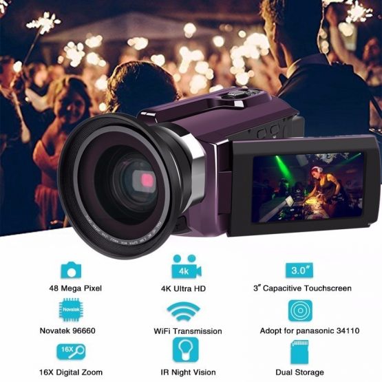 4K Camcorder Video Camera Ultra HD 60 FPS Digital Video Recorder - Image 4