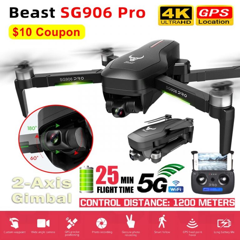SG906 PRO GPS Drone With 2-axis Anti-shake Self-stabilizing Gimbal WiFi FPV 4K Camera Brushless Drone Quadcopter VS F11 ZEN K1