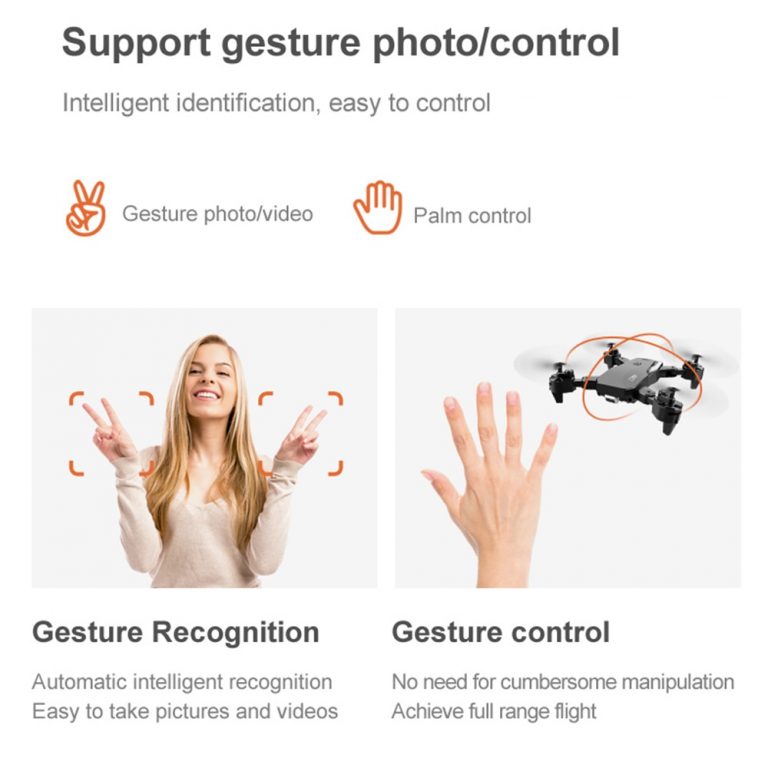 4K HD Wide Angle Camera 1080P WiFi FPV Drone Dual Camera