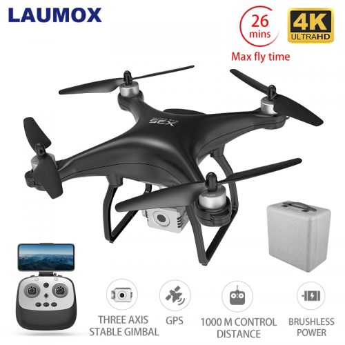 LAUMOX X35 GPS Drone with 4K camera, brushless motors, and two-axis gimbal for smooth and professional aerial shots