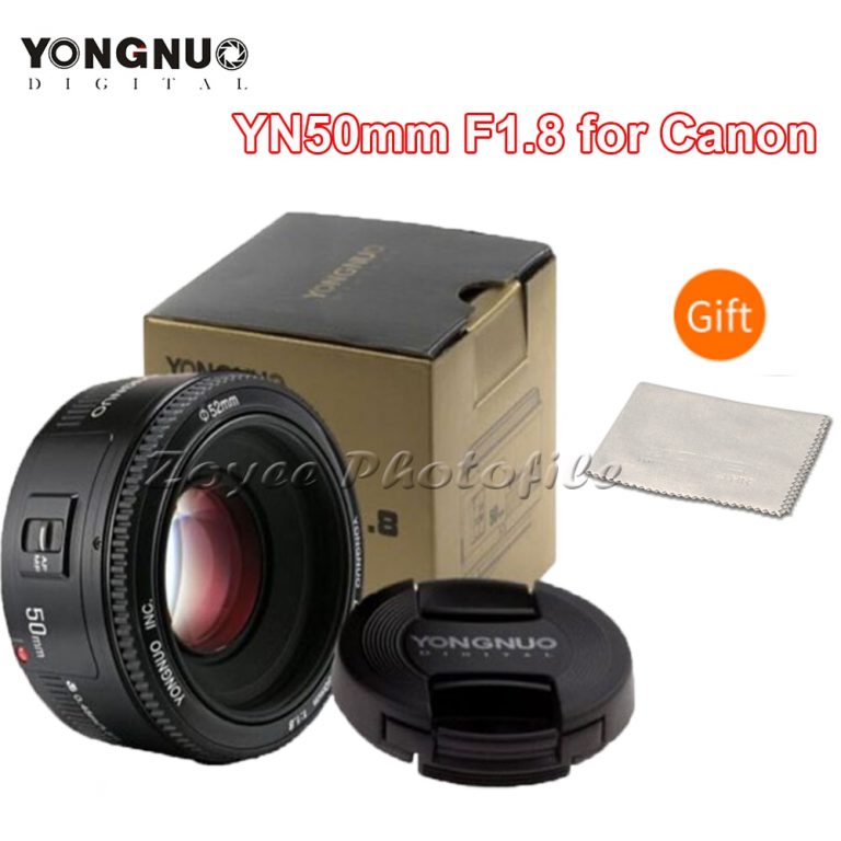 YONGNUO YN50mm F1.8 Camera Lens for Nikon F Canon EOS Auto Focus Large Aperture Lense for DSLR Camera D800 D300 D700 D3200 D3300