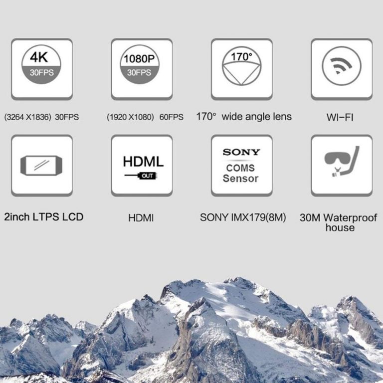 Digital Sport Video Camera WIFI 4K Ultra HD 1080P Waterproof