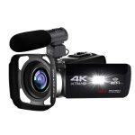 4K Camcorder 48MP Night Vision WiFi Control Digital Camera