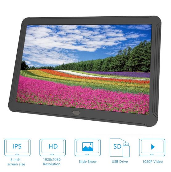8 Inch LED Backlight HD 1280 * 800 Full Function Digital Photo Frame Electronic Album Digitale Picture Music Video Good Gift - Image 4