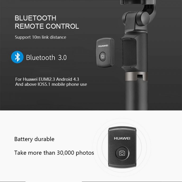 Original Huawei AF15 Bluetooth Selfie Stick Separate remote control Portable Tripod Bluetooth Selfie Stick Suitable For phones 2 Original Huawei AF15 Bluetooth Selfie Stick Separate remote