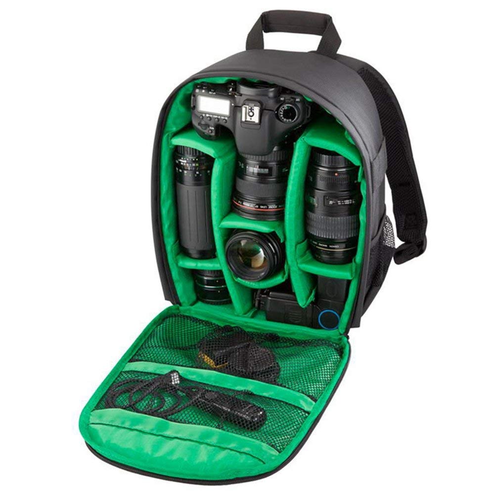 LGFM-INDEPMAN Camera Bag Backpack Shockproof Waterproof Digital Camera Case for SLR DSLR Camera,Lenses and Accessories (Black