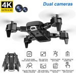 Foldable Professional Drone with Camera 4K HD WiFi FPV Video Live Wide Angle Optical Flow RC Quadcopter Helicopter Toy