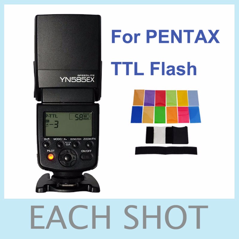 Yongnuo Wireless Flash Speedlite YN585EX P-TTL for Pentax K1 K3 K3II K5 K5II K-5IIs K70 K50 K30 KS2 KS1 DSLR Camera