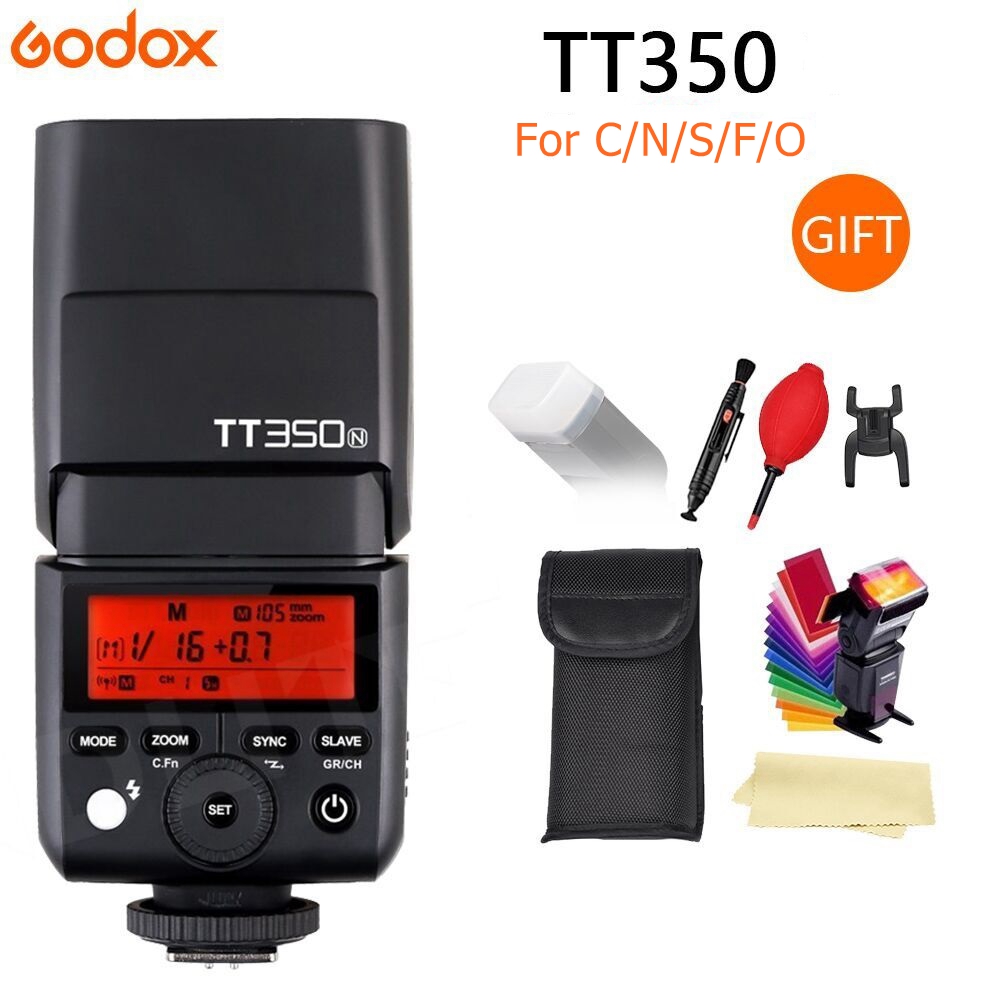 Godox Mini Speedlite TT350C TT350N TT350S TT350F TT350O Camera Flash TTL HSS GN36 for Canon Nikon Sony Fuji Olympus DSLR Camera