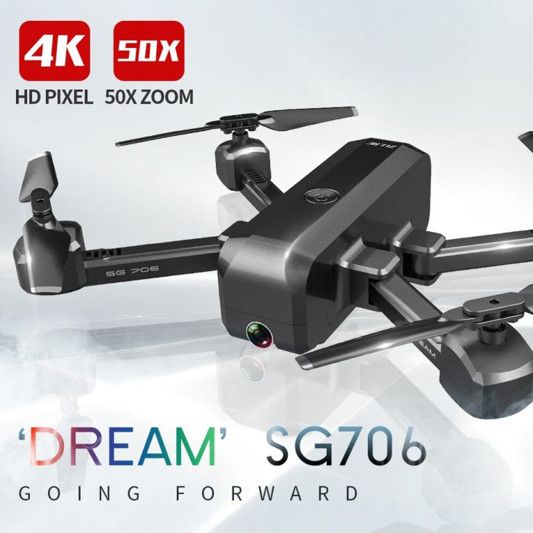 Drone 4K HD Wide Angle Dual Camera WIFI FPV Foldable Optical
