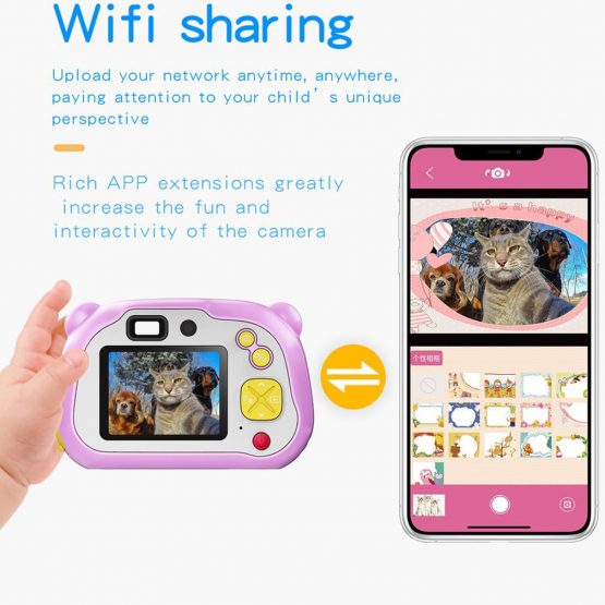 1080P FHD Auto Focus Wifi Children Camera Mini 2 Inch Cartoon Digital Camera - Image 4