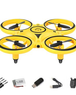 2.4G Gravity Sensor Infrared Induction Hand Watch Controlled Altitude Hold Drone,Yellow