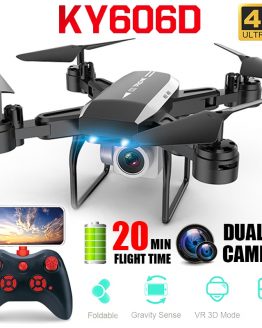 New professional KY606D RC Foldable Drone 4k Quadcopter long fly time fpv Helicopter With 4K HD Wifi Camera Dron VS ky601s drone