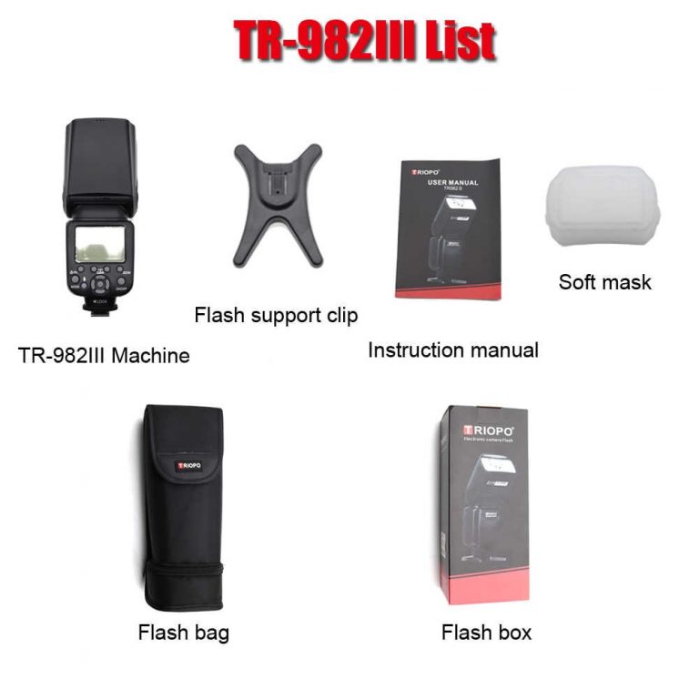 Triopo TR-982III TR-982 III Flash Speedlite HSS Multi LCD Wireless Master Slave Mode Flash Light For CANON NIKON DSLR Camera 2 Flash Speedlite HSS Multi LCD Wireless Master Slave