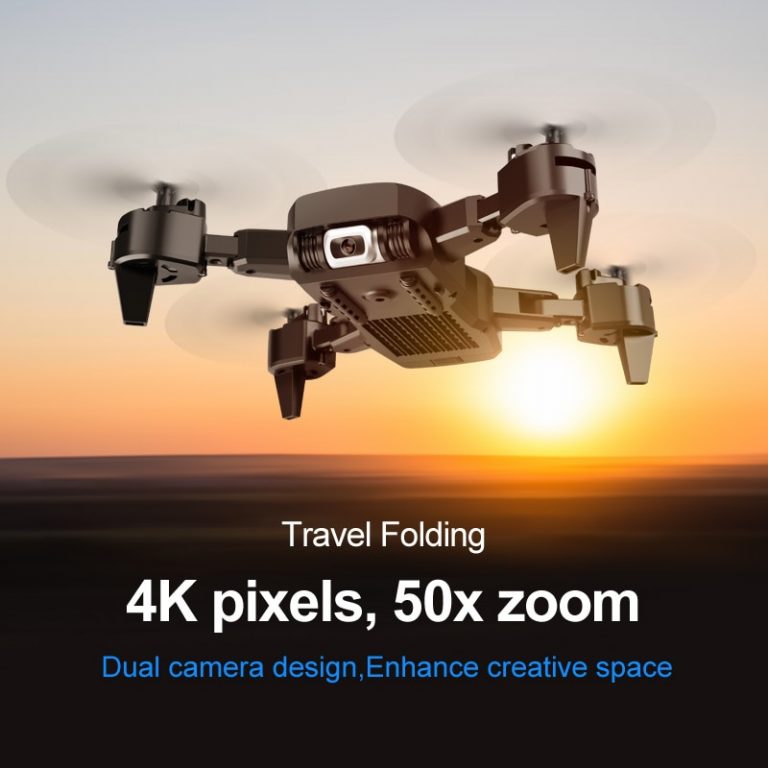 Foldable Professional Drone with Camera 4K HD WiFi FPV Video Live Wide Angle Optical Flow RC Quadcopter Helicopter Toy