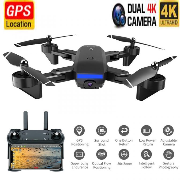 Double GPS Drone with 4K 1080P HD Dual Camera FPV Wifi