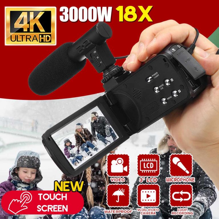 Professional 3000W 4K HD Camcorder Video Camera Night Vision