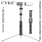 CYKE 3in1 Extendable Monopod Selfie Stick Grip Handle Tripod Accessory compatible for iPhone Android