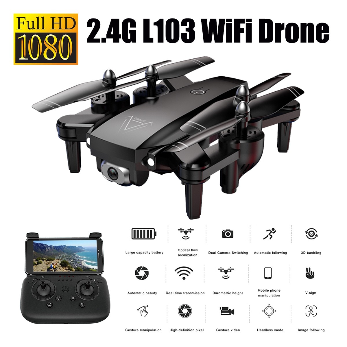 1080P RC Helicopters Camera Drone Wifi Drone with Camera Rc Helicopter with Camera 2.4G Optical Flow Position Drone Camera
