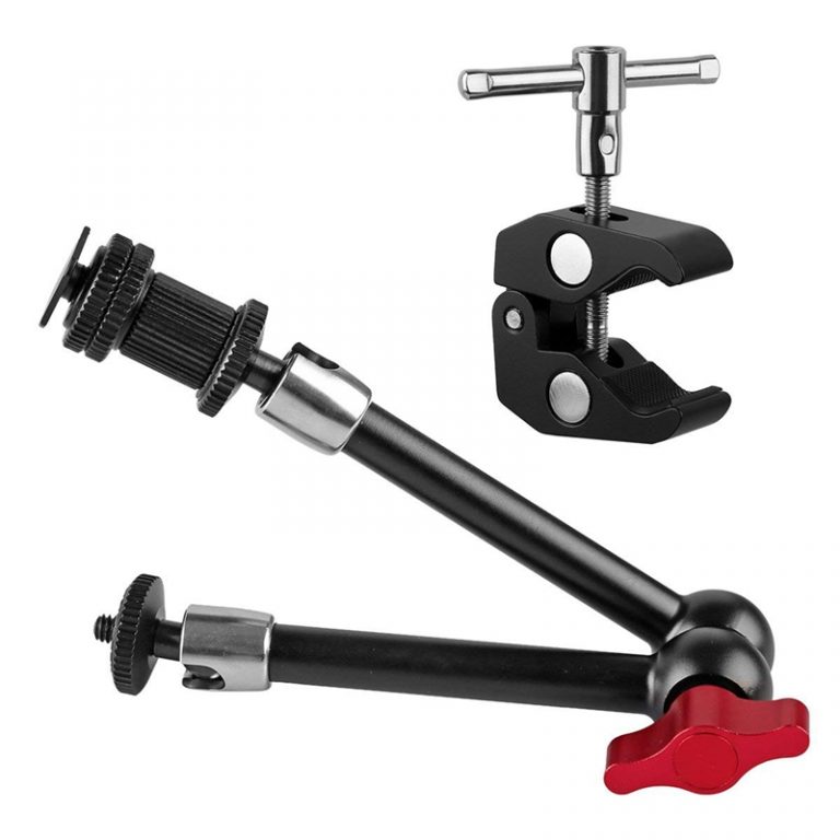 Adjustable Articulating Friction Magic Arm & Large Super Clamp Compatible With Dslr Camera Rig