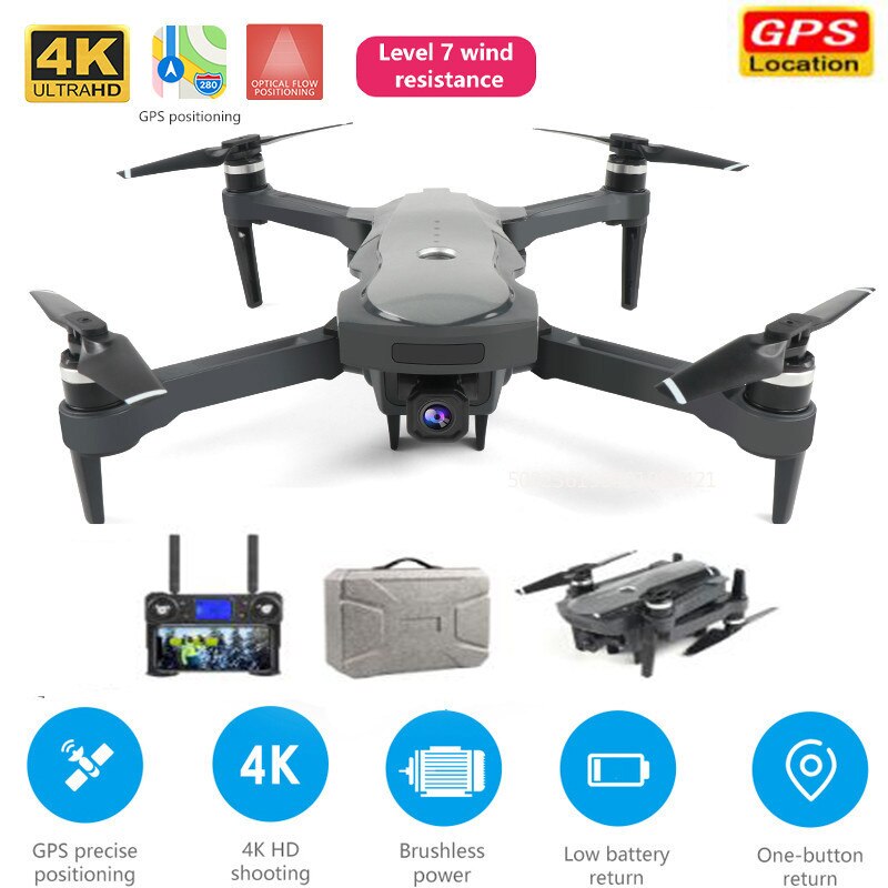 Profession Drone 4K GPS drone WiFi FPV Quadcopter brushless motor ESC camera Smart return drone with camera Fly 1800 meters