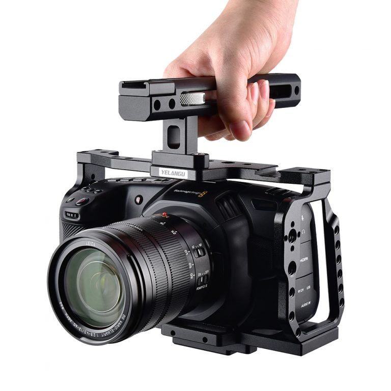 Yelangu C9 Camera Rig Cage for BMPCC 4K & 6K β Ultimate Protection and Versatile Mounting Yelangu C9 Camera Rig Cage for BMPCC 4K/6K with Top Handle and Quick Mount
