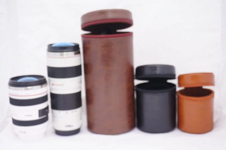 Protective Camera Lens Case Bag Cover for Canon for DSLR Universal Camera Lenses PU Leather Pouch 3 Leather Camera Lens Case Bag Cover for Canon DSLR Lenses