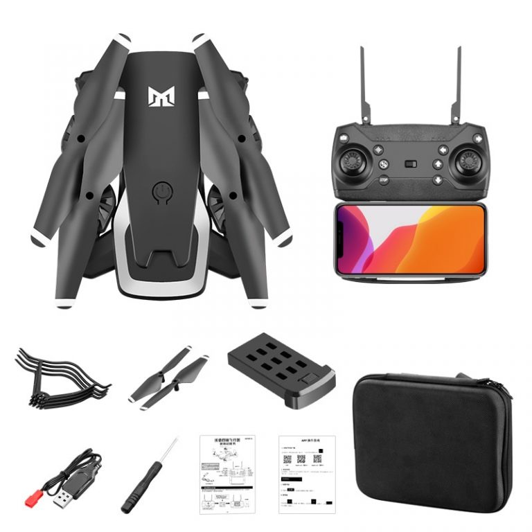 Foldable Professional Drone with Camera 4K HD WiFi FPV Video Live Wide Angle Optical Flow RC Quadcopter Helicopter Toy