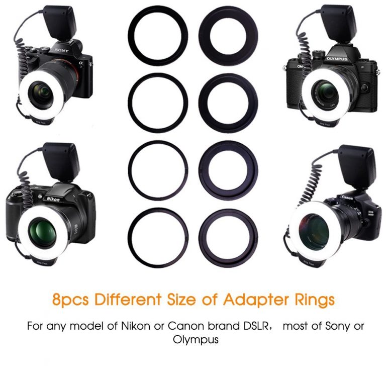 Macro LED Ring Flash Light External Flash for Nikon Canon