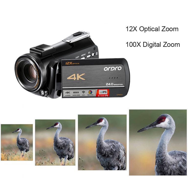ORDRO 4K WiFi Digital Video Camera Camcorder Recorder DV 24MP