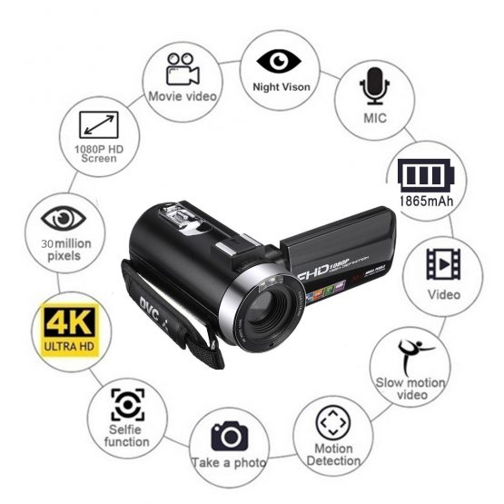 Professional 30MP 4K HD Camcorder Video Camera Night Vision - Image 4