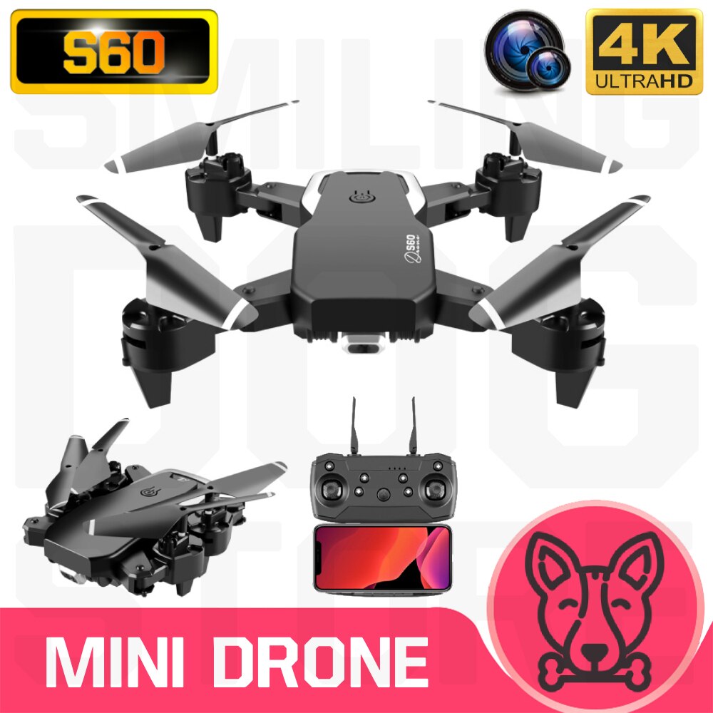 S60 Mini Drone 4K HD Wide Angle Camera 1080P WiFi FPV Drone Dual Camera Quadcopter Height Keep Drone Camera Dron Helicopter Toy