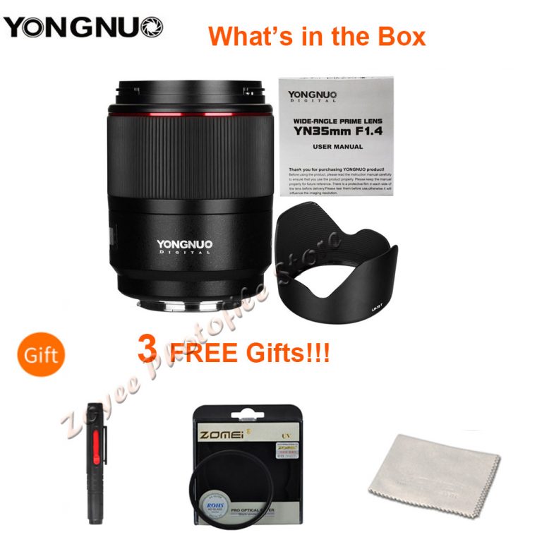 YONGNUO YN35mm F1.4 Wide-Angle Prime Lens Full Frame Lense for Canon DSLR Cameras 70D 80D 5D3 MARK II 5D2 5D4 600D 7D2 6D 5D 2 F1.4 Wide-Angle Prime Lens for Canon DSLR Cameras
