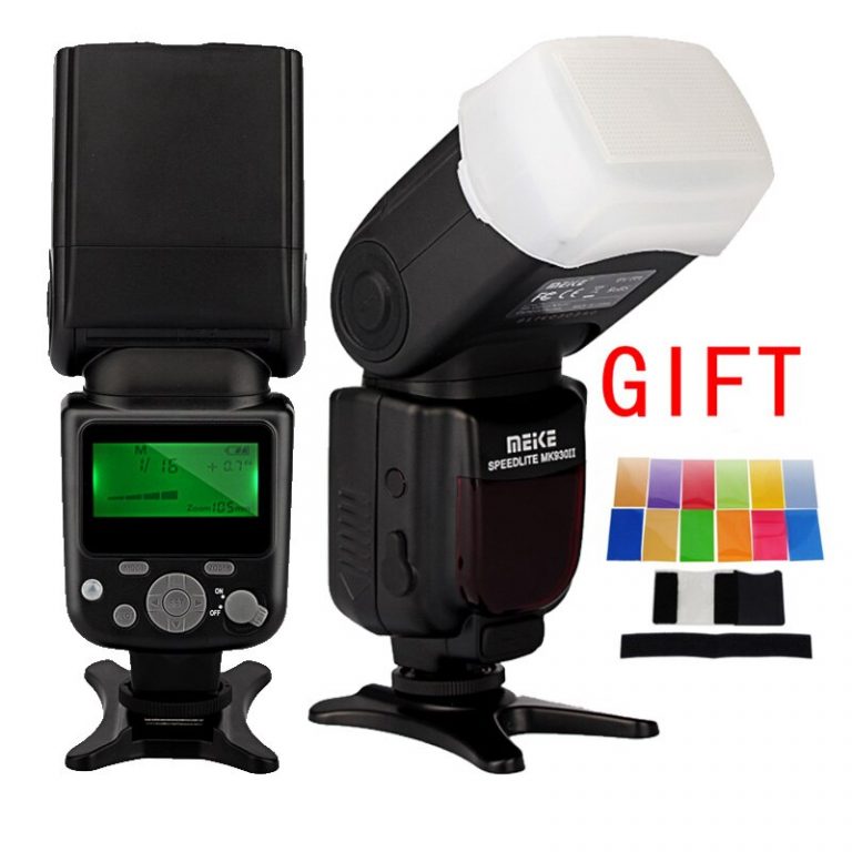 MEIKE MK-930 II Flashlight Photo Speedlight Radio Speedlite for Canon Nikon DSLR Camera Flash Lamp With Diffuser Color filter
