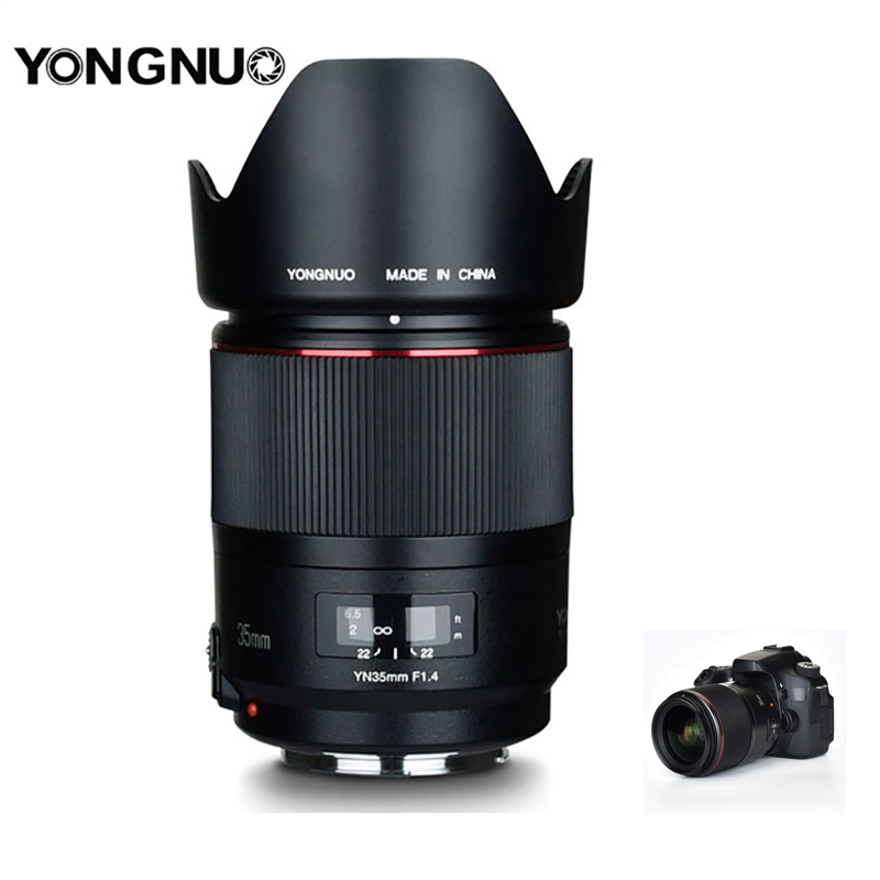 YONGNUO YN35mm F1.4 Wide-Angle Prime Lens Full Frame Lense for Canon DSLR Cameras 70D 80D 5D3 MARK II 5D2 5D4 600D 7D2 6D 5D