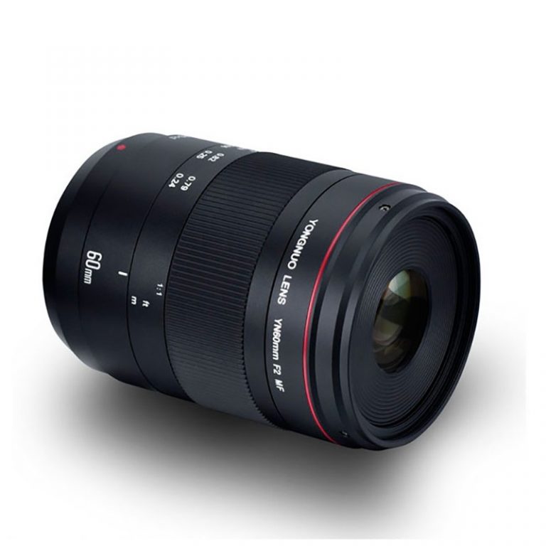 YONGNUO Macro Lens YN60mm F2 MF Aperture Shooting Lense with Focus Distance Indicator Camera Lens for Canon DSLR Camera