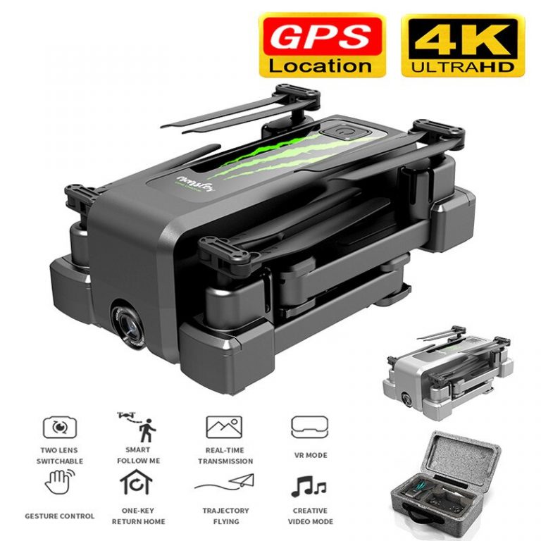 RC GPS Drone 4K Quadcopter with 4K/1080P 50X Zoom Adjustable Camera WiFi FPV HD Wide Angle Camera Foldable Quadrocopter Dron