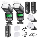 Neewer 750II i-TTL Flash Speedlite Kit for Nikon DSLR Camera,Includes: 2 Neewer 750II Flash+2.4G Wireless Trigger +N1/N3 Cables