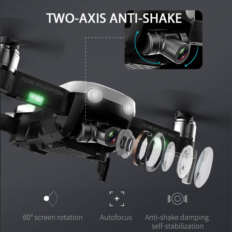 Two-axis anti-shake Self-stabilizing gimbal Dual Camera