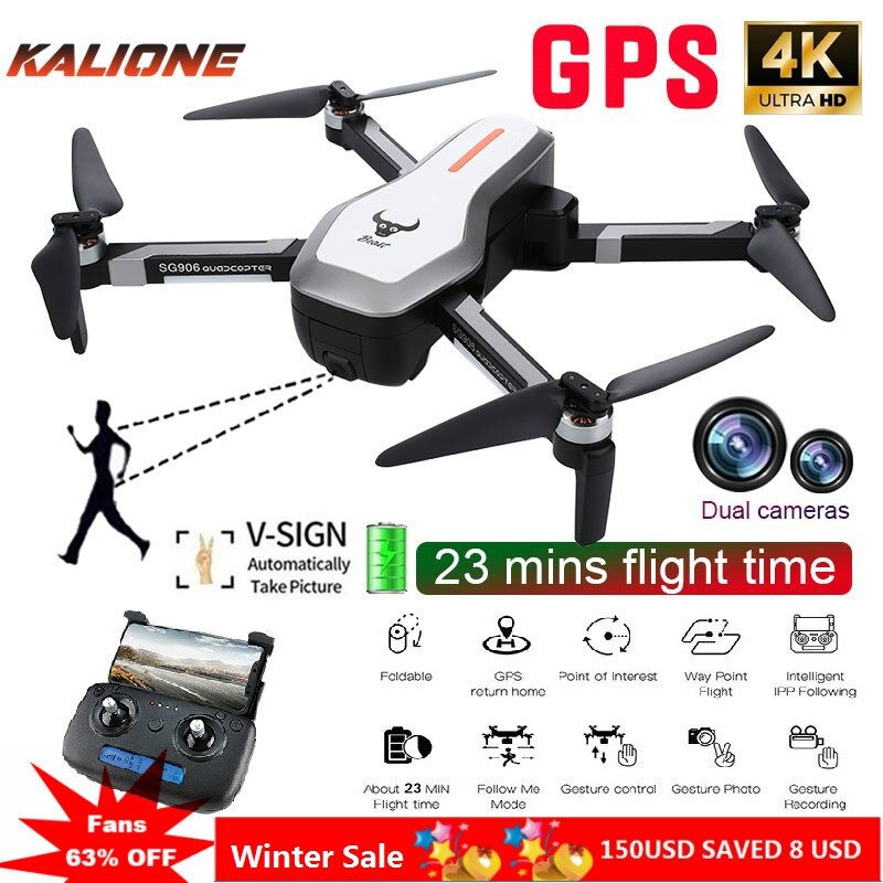 SG906 GPS 4k Drone 4k with Camera RC Quadcopter Professional Camera drone selfie Brushless bag 5G Wifi FPV drone Optical Flow